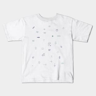 Arrow icon in blue tones Kids T-Shirt